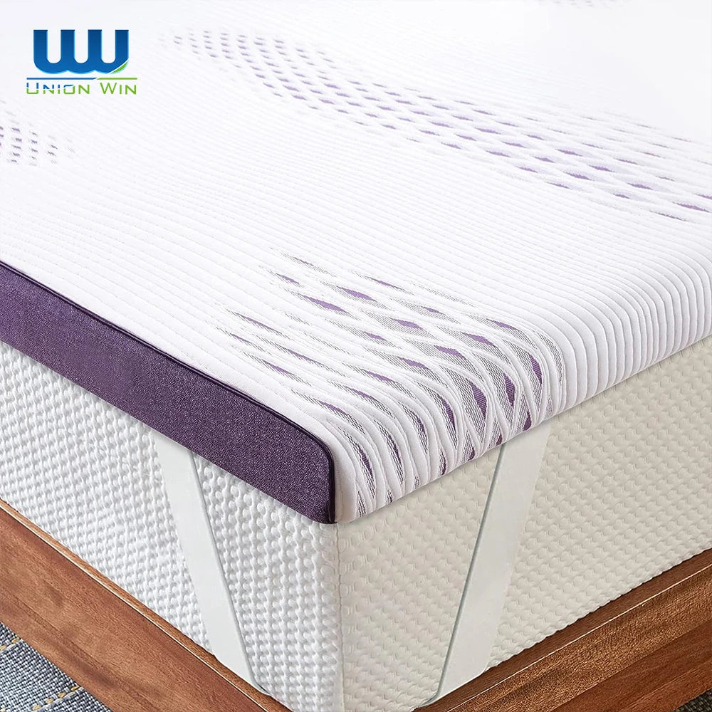 Surmatelas Fire Retardant king Size Bamboo Soft Gel Infused Single Memory Foam Mattress Topper Pads