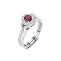 YBO Designer Double Layer 925 Sterling Silver Engagement Ring Two Rotating Tourmaline Gemstones Trendy Fine Anniversary Party