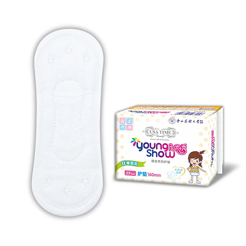 Antibacterial Pad Girl Panty Pad Disposable Dry Weave Sanitary Pads Women Panty Liner Cotton Breathable OEM ODM Customized 160cm