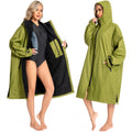 Custom Plus Size Windproof Dry Surf Robe Coat Men Women Boys Girls Changing Robe Waterproof Hooded Swim Parka Long Sleeve Jacket