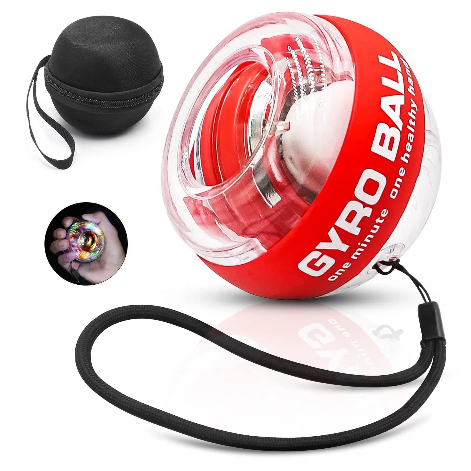 In Stock Gyro Ball Forearm Exerciser Gyroball Wrist Arm Trainer Exerciser Led Gym Forearm Power Wrist Gyro Ball