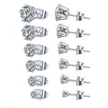 CAOSHI Fashion Jewelry Daily Casual Zirconia Earrings Simple Silver Plated Diamond Stud Earrings for Men Women