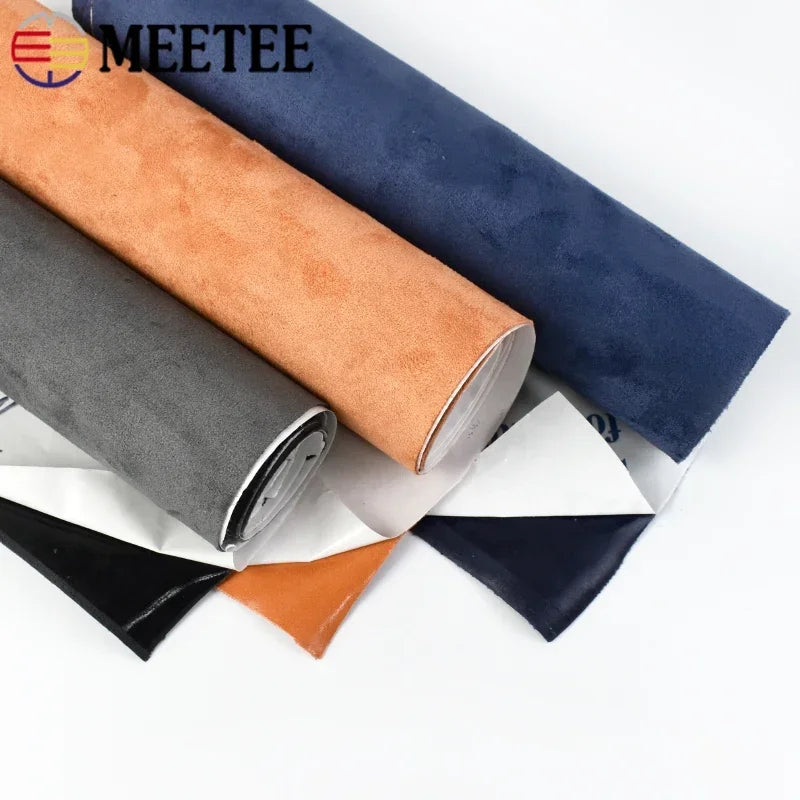 Meetee FA404 20*30cm 0.8mm Thick Suede Self-Adhesive Fabric Furniture Decoration Car Interior Modification Leather Cloth