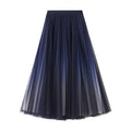 New Style Fashion Formal Casual High Waisted Mid Length Skirt Women'S Glitter Embellished Pleated Tulle Skirt