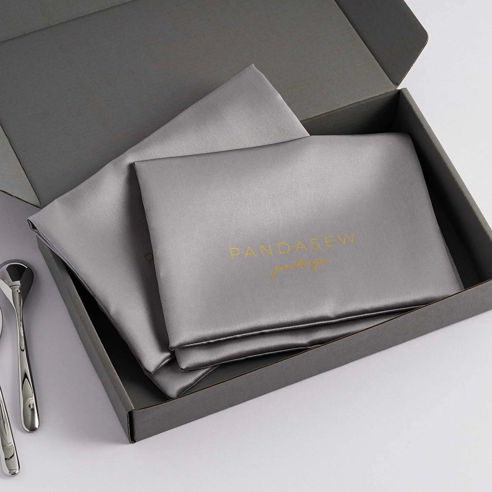 PandaSew Custom Logo Printed Envelope Flap Satin Jewelry Pouch Envelop Gift Packaging Bag
