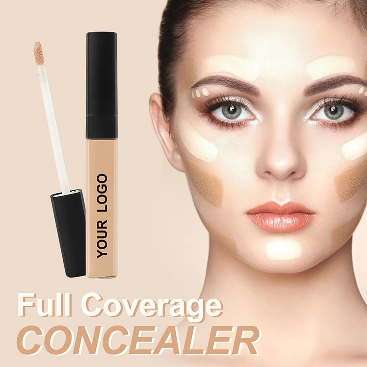 Foundation Makeup Oil Free Medium Coverage Suit for Black Women Base Primer Contouring Liquid Concealer