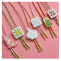 Cute Fashion Jewelry Necklace Colorful Sun Cloud square Shell Shoes Necklace Enamel Pendant Necklace for Women