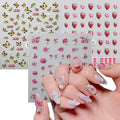 2025 Hot Selling 5D Nail Art Stickers Decorations Nail Stickers Adhesive 5D Nail Decals Decoration Stickers