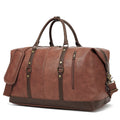 Custom PU Leather Duffel Bag Outdoor Travel Sport Storage Bag Weekender Overnight Leather Duffel Travel Bag for Men Women