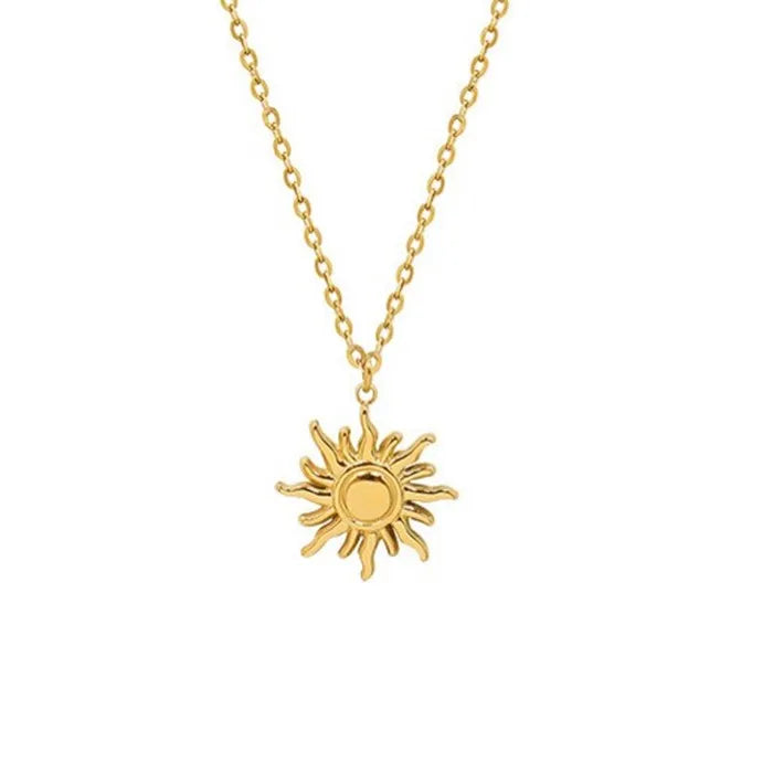 Hot Selling Jewelry Stainless Steel Sun Shape Pendant Necklace