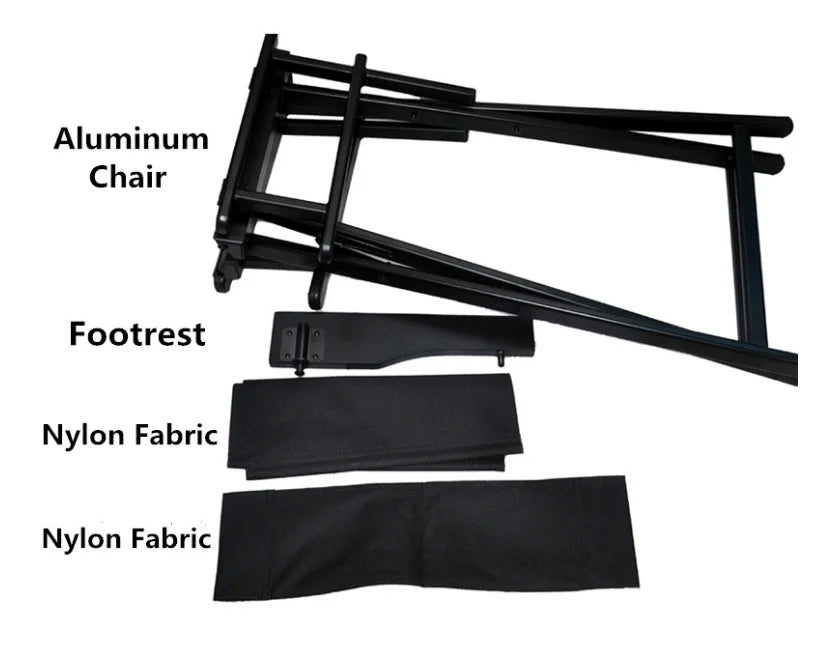 Foldable Bar Use Tall Chair Director Makeup Artist Chair Metal Aluminum Beach Chairs