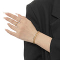 925 Sterling Silver Fine Bangles18k Gold Plated Irregular Slim Texture Versatile 925 Silver Cuff Bangle for Women