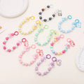 Colorful Beaded Mobile Phone Lanyard Wrist StrapAnti-lost Chain Cellphone Strap Hanging Cord for Women Girl Cute Jewelry