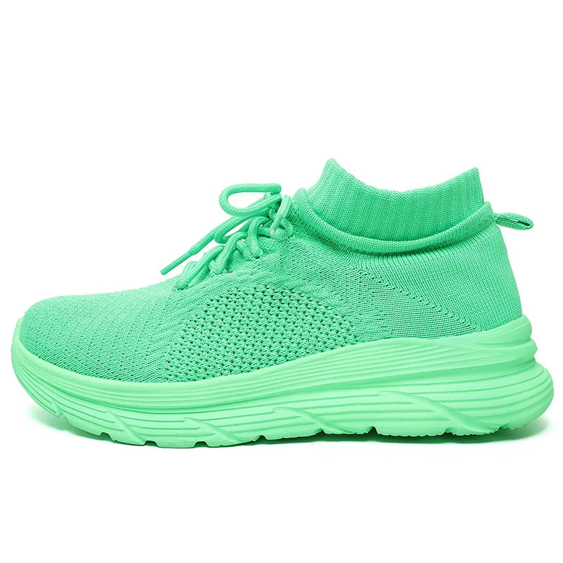 Men Flyknits High Top Sneakers Lightweight Breathable Sock Shoes Big Size 39 46