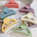 New Candy Colored Simple Frosted Grab Ponytail Clip Simple Bath Back Head Hair Clip Headwear Acrylic Hair Claw
