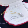 B484 8-9mm 925 Sterling Silver Gold Plated Wholesale Freshwater Pearl Charm Bracelet  Bangle Fancy Jewelry for Women