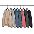 Heavyweight French Terry Hoodies Oversized Pullover Sun Faded  Distressed Hoodies Unisex Vintage 100% Cotton Acid Wash Hoodies