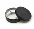 Factory Wholesale Cosmetic Double Side Black 4 oz Food Safe Aluminum Tin Jars Threaded Screw Top Airtight Large Stock 83x28mm