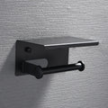 Wall Mounted Black Metal Modern Toilet Paper Rack and Tissue Holder for Home Bathroom