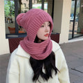 Latest 2022 Whole Body One Piece Fashion Glitter Design Women Knit Blended Yarn Thick Fleece Warm Winter Scarf Beanie Hat