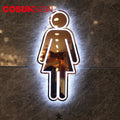 Cosun Modern Gold Metal Braille Restroom Sign Aluminum Anodized Door Plate with Brushed Finish Men Women House Number Plaque