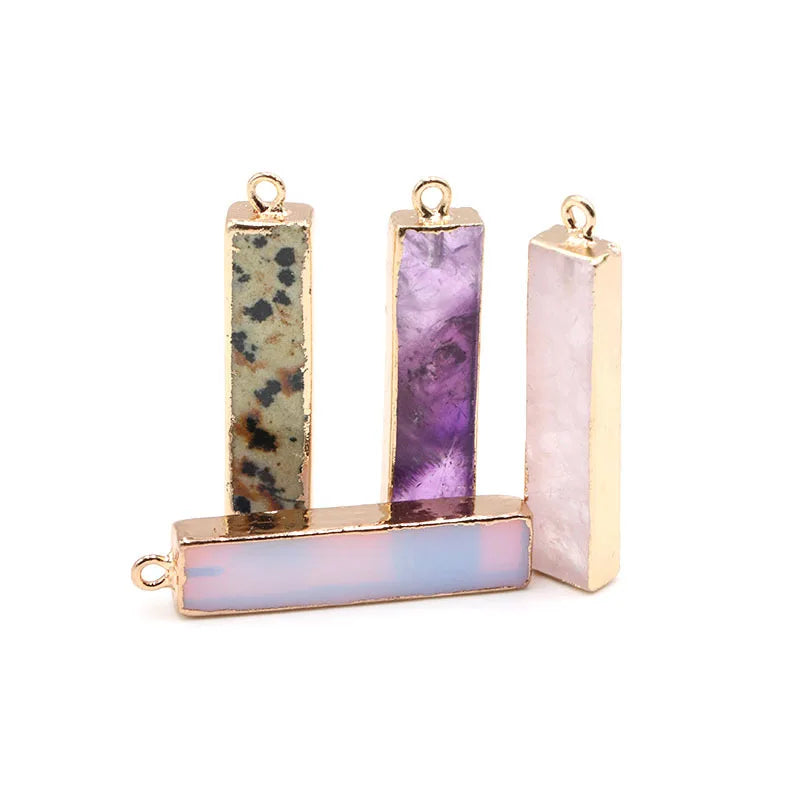 Diy Natural Amazonite Faceted Druzy Agate Single Hole Pendants Brass Findings Energy Healing Charms Fashion Pendants Charms