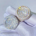 Solid Silver Pass Diamond Tester Hip Hop Iced Out Men Vvs Moissanite Rings 925 Sterling Silver