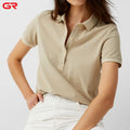 Premium Women's Cotton for Polo T-shirts Short Sleeve Casual Summer Active Sports Shirts Soft Breathable Blank Clothing