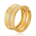 DHJ60613 Wholesale Fashion European and American Fashion Stone Pattern Style Luxury Artificial Diamond Charm Gold Plated Bangle