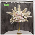 Artificial Pampas Flower Ball Wedding Planner Arrangement Decoration Ball Flowers Stand Table Centerpiece