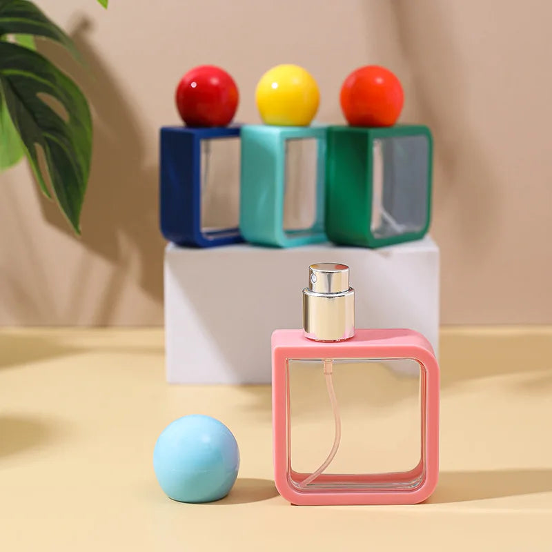 Luxury Square Shape 40ml PP Plastic Cosmetic Beauty Care Package Skincare Fragrance Facial  Mist Spray Bottles