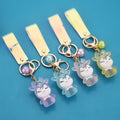 Creative Cute Sika Deer Flashlight Keychain Women Animal Elk Key Chain Lanyard Led Car Key Ring Holder Bag Charms Pendant Gift