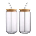 OEM Hot Selling Empty Glass Bottle 380ml 500ml 600ml 700ml Coffee Cup with Straw Juice Cup