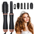 1000w Hair Straightening Comb Ceramic Hot air Styling Brush Black 6 in 1 Hair Hot air Brush