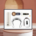 Portable Electric Kettle Smart Bracelet & Eye Massager Gift Set for Husband's Birthday