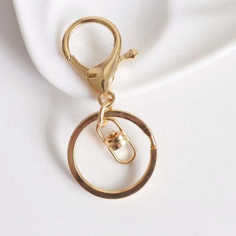 Key Ring Popular Classic Custom Colors Plated Lobster Clasp Key Hook Chain Jewelry Making for Keychain