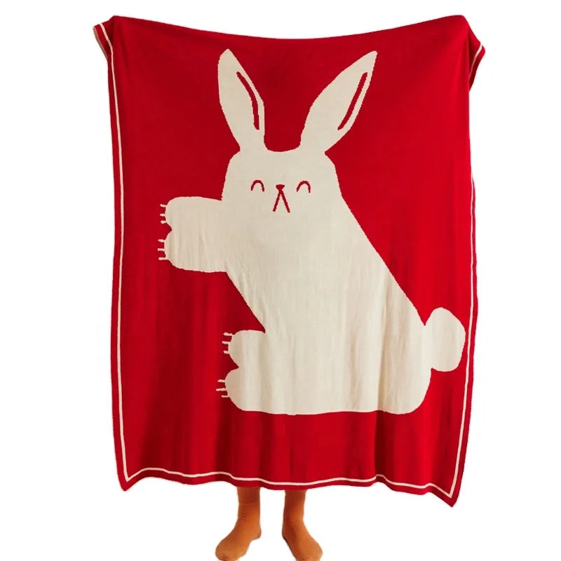 Luxurious Cotton Super Soft Blanket  Decorative Knitted Throw Blanket  Wholesale Jacquard Home Decor Nordic Style Sets TTT