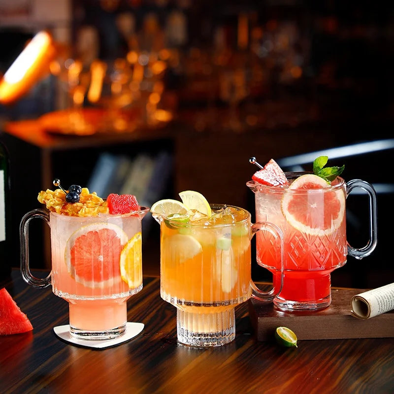 New Style 600ML Large Capacity Tea Juice Milk Beer Crystal Glass Juice Drinking Cup