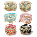 Factory Direct Sale Adjustable Boho Hamsa Hand Bracelet Jewelry Custom Ladies Bohemian Beaded Evil Eye Bracelet Sets 2026
