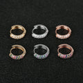 Luxury Fashion Simple Round Multiple Micro-Inlaid Rows Zircon Earrings for Women