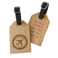 Customized Bamboo Wood Luggage Tag Laser Printed Removable Address Label Valentine's Day Novelty Promotional Gifts