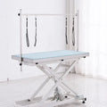 USMILEPET Custom Electric Lifting LED Light Trimming Table Stainless Steel Waterproof Pet Grooming Table for Dogs and Cats