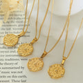 Inlaid Zircon Solid Personality Clock Stainless Steel Hip-hop Necklace Zircon Inlaid Clock Necklace