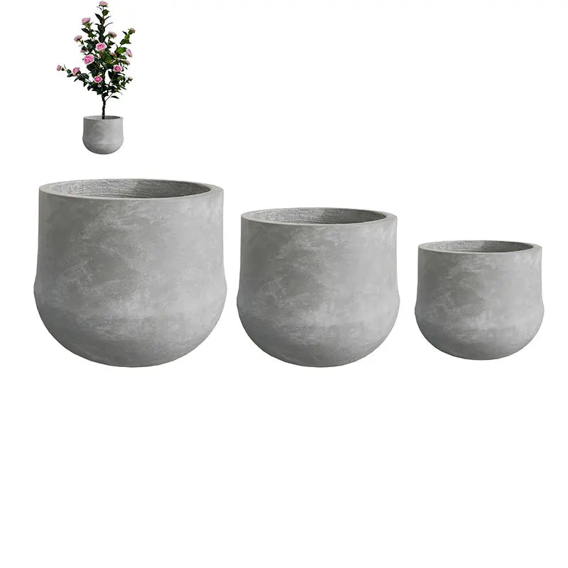 Compression Molding Resin Flowerpot MGO Large Garden Concrete Cement Planter