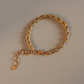 High End Twist Cuff Bracelet Bangle  Gold Plated Stainless Steel Bracelet Bracelets
