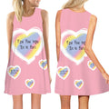 All Over Print Womens Summer Fashion Sleeveless Sundresses Strap Surplice Neck Shirred White Mini Dress for Women's