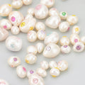 MD83 DIY Jewelry Accessories 2pcs/Lot Natural Pearl Zircons Charms Handmade Brass Findings for Bracelet Necklace