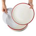 Felt Plate China Storage Dividers Protectors White Extra Large Thick and Premium Soft Set of 48 (Round)