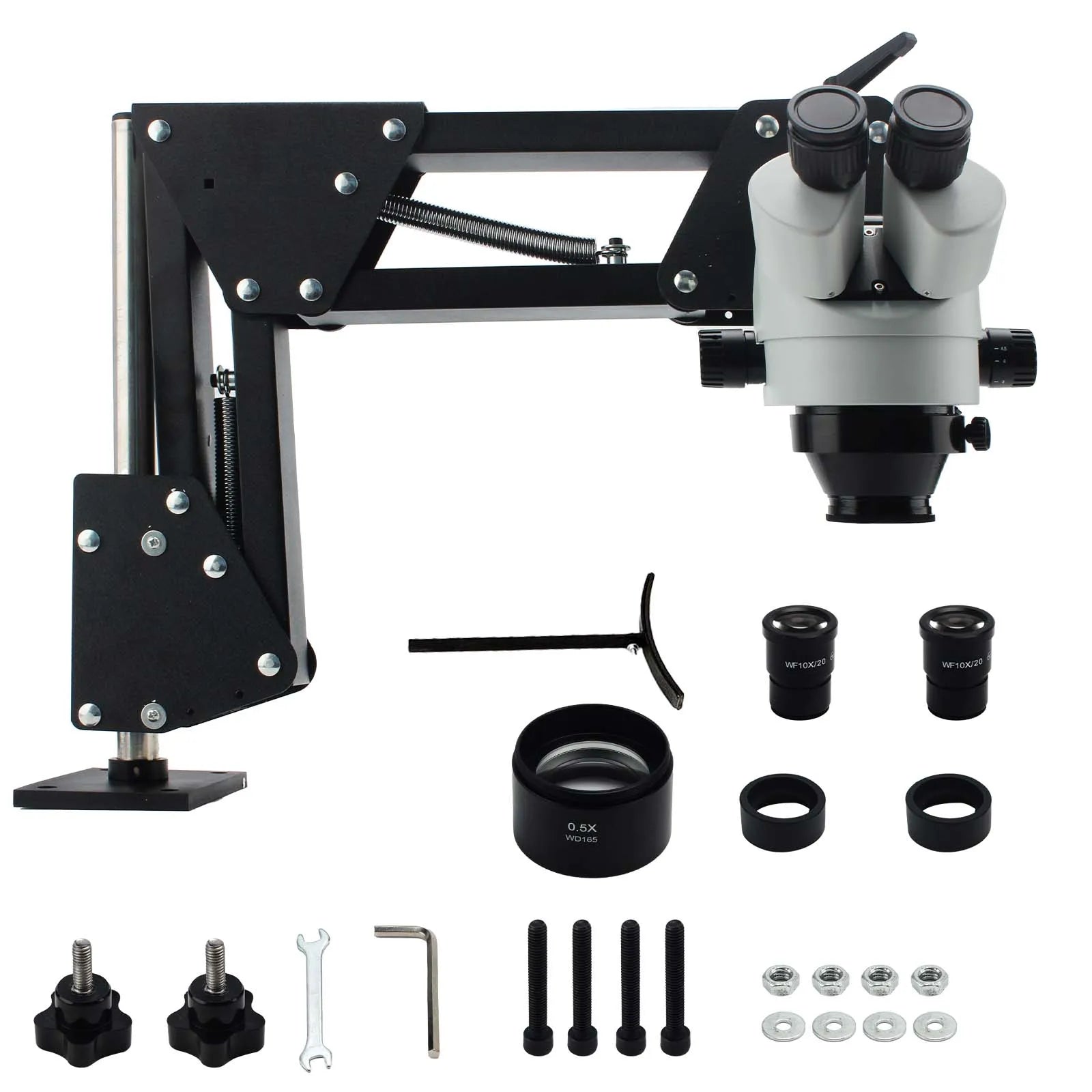 Multi-Directional Micro-Setting Microscope with Inlaid Mirror Spring Bracket for Jewelry Machines Equipment Diamond Setting
