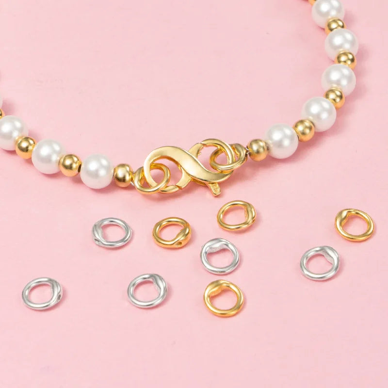 Minimalism 925 Sterling Silver Gold Plating Polished Ring Clasp for Jewelry Making Accessories